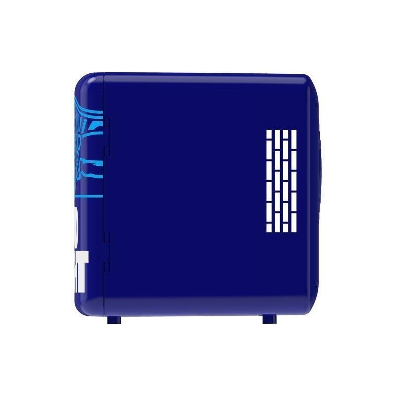 Blue Portable 6-Can Mini Fridge Drinks & Snacks Quiet Cooling Technology New