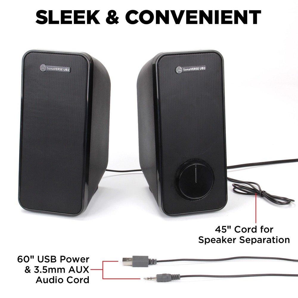 Computer Multimedia USB Powered PC Speakers for Desktops & Laptops