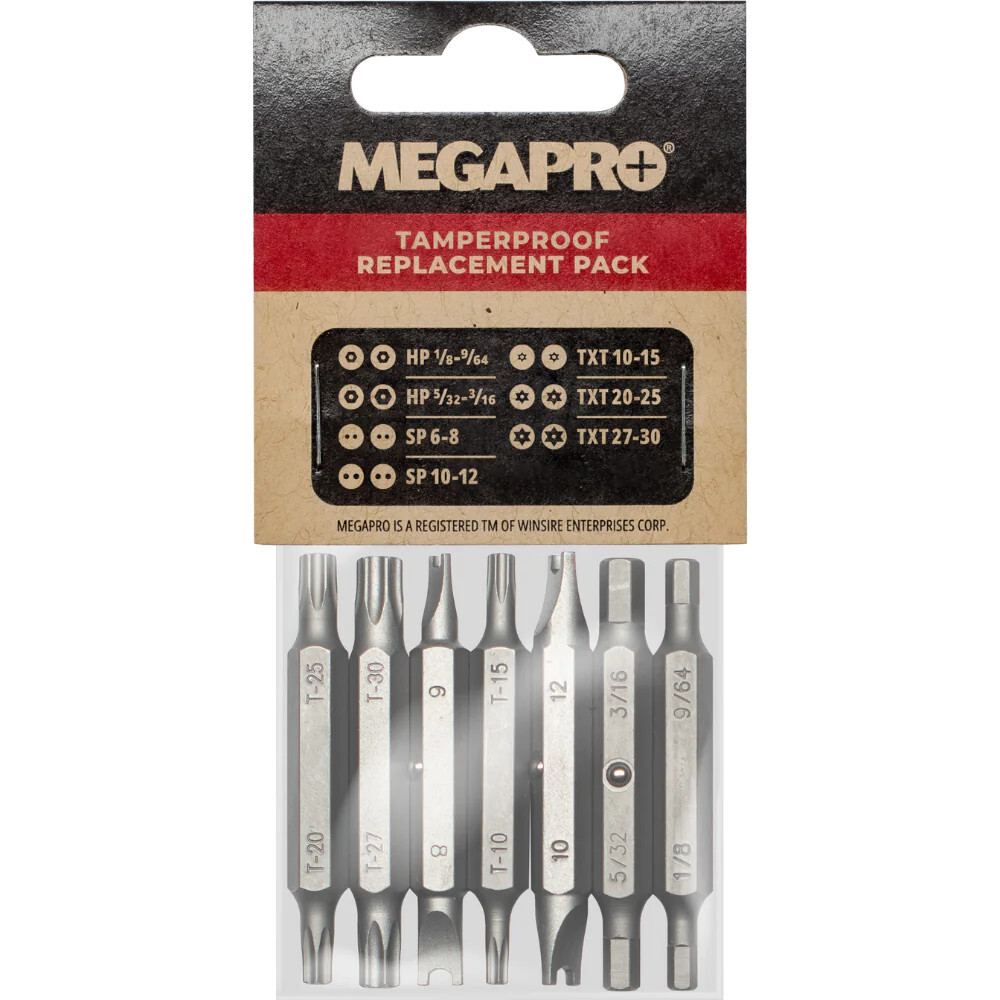 Megapro Replacement Bit Set For 151TP Driver, 6REPLACEMENT-TP