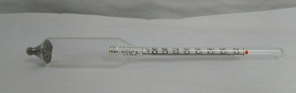 12865 Hydrometer Scale Specific Gravity Scale Temp 60°/60°F USA