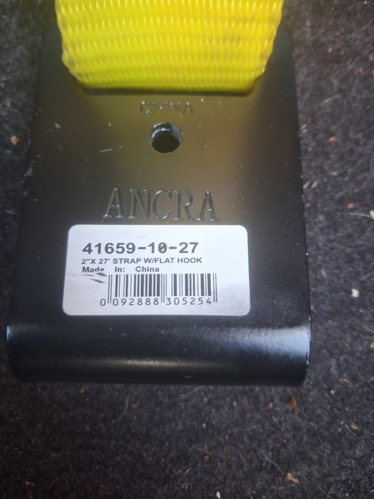 Ancra Strap 2" x 27' With Flat Hook (41659-10-27)