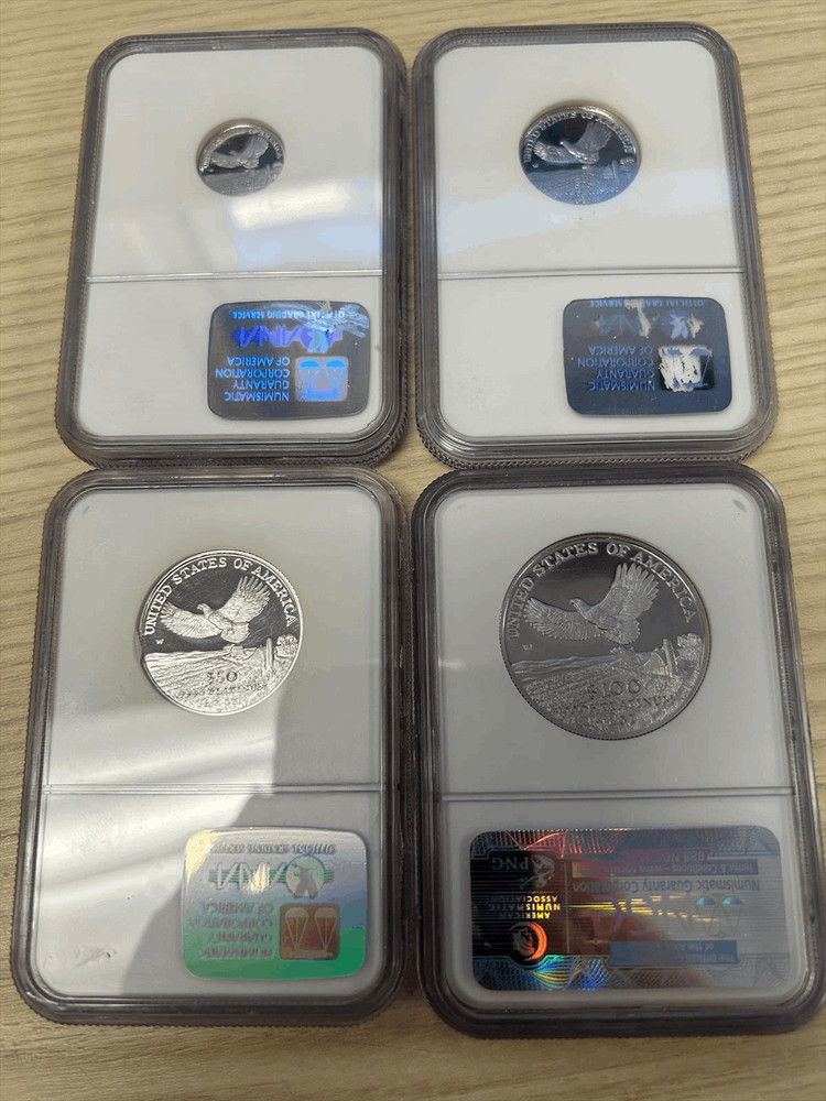 2000 4 coin Proof Platinum Eagle set NGC PF 70