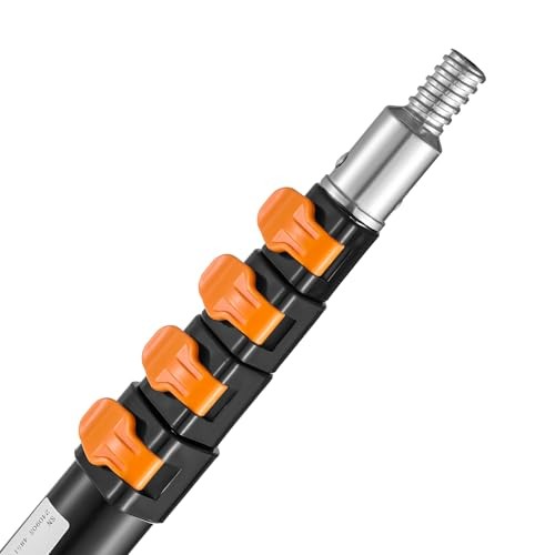 VEVOR Telescopic Extension Pole, 7-30 FT Multi-Purpose FT, Orange+Black