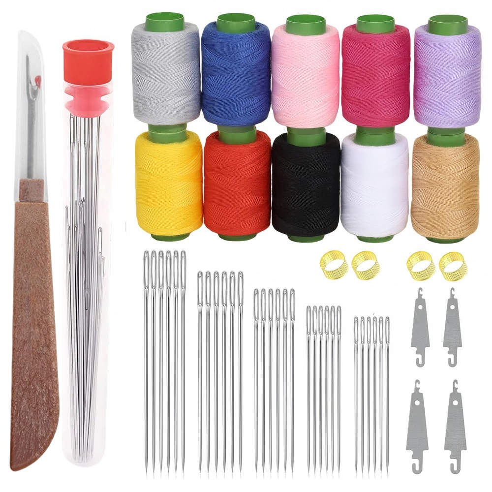 45PCS Steel needles for hand sewing, Stainless Sewing Needles, silver