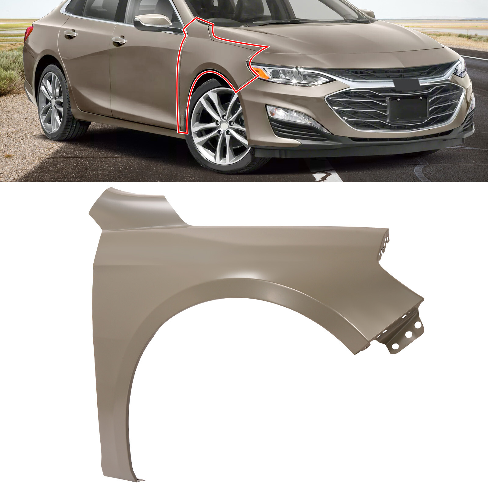 Fender For Chevrolet Malibu 2016-2023 #84166457 Steel Front Passenger Right Side