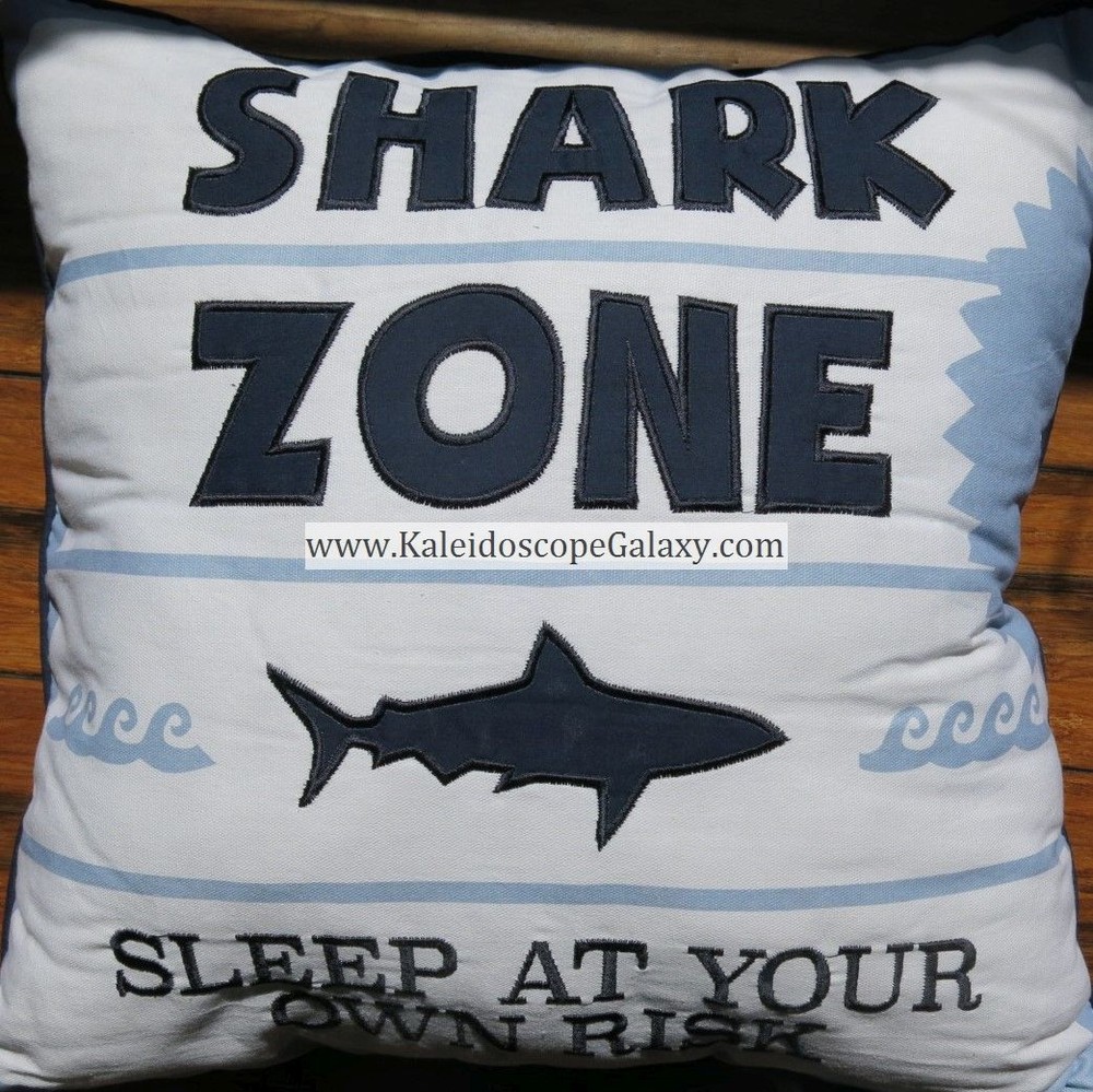 SHARK 9pc FULL/QUEEN COMFORTER ~ BLUE GRAY WHITE SHARKS ~ SHEETS