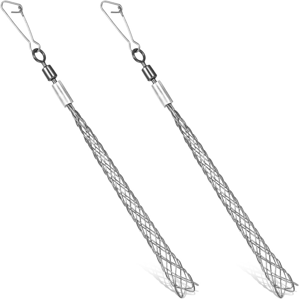 2 Pcs 1/2 Inch Wire Pulling Grip Mesh Cable Pulls Cable Pulling Grip Sock Metal
