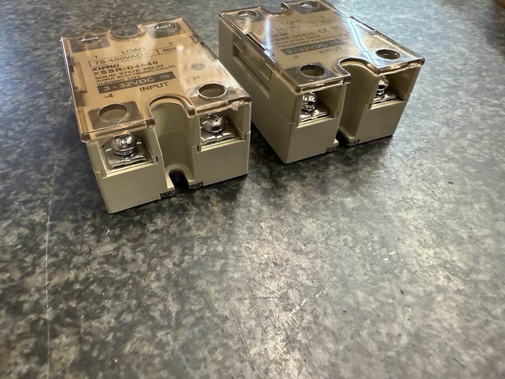 XSSR-DA4840 Solid State Relay 40A Load 75-480 VAC Control 3-32 VDC & DA4820 20A