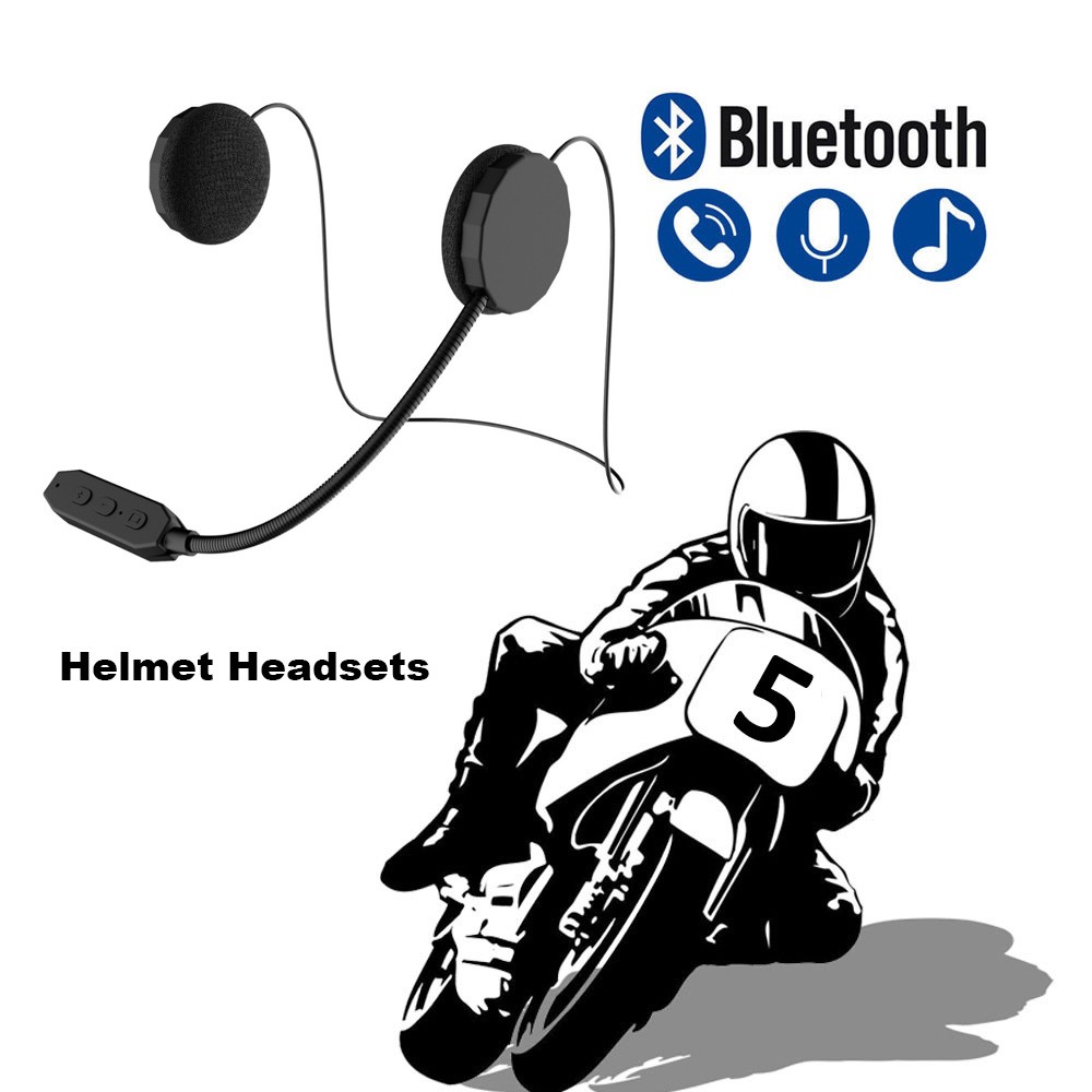 Wireless Earbuds for Helmet Motorcycle Bicycle Ski/Racing Intercom Microphone US