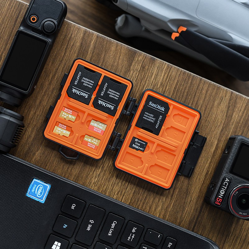 Camera SD TF Card Memory Card Storage Box Waterproof Case for DJI/Insta 360