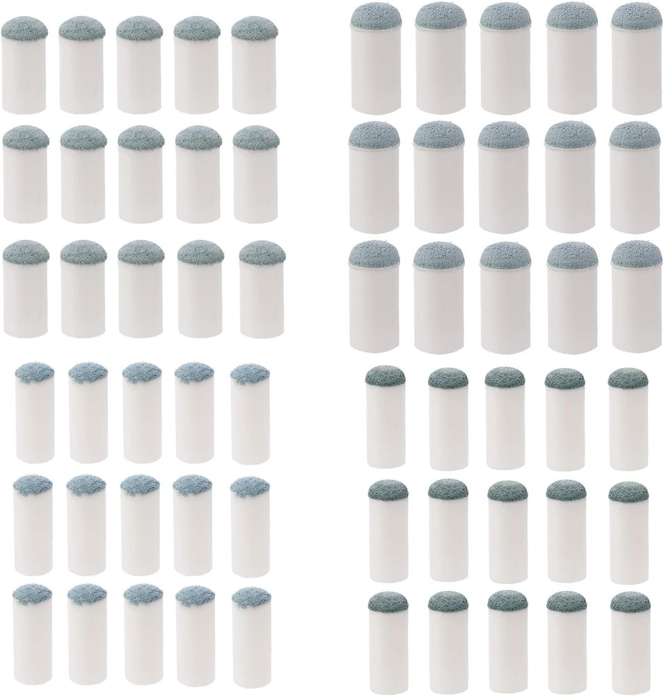 60pcs Slip-On Pool Cue Tips Replacement Kit, 4 Sizes Billiard Stick Ferrules Dur