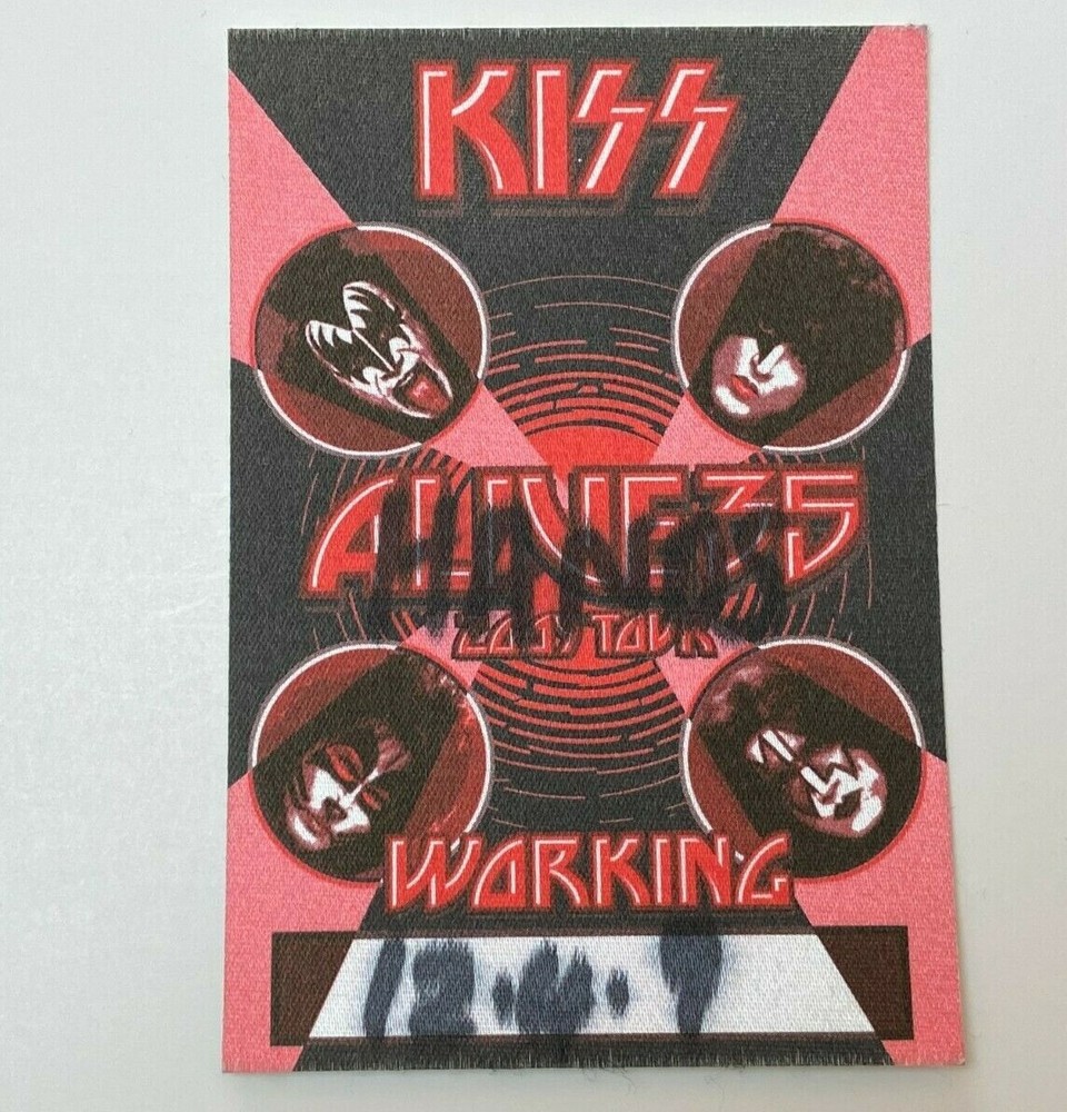 KISS Band Backstage Satin Pass WORKING Alive 35 Tour Austin Texas Concert 2009