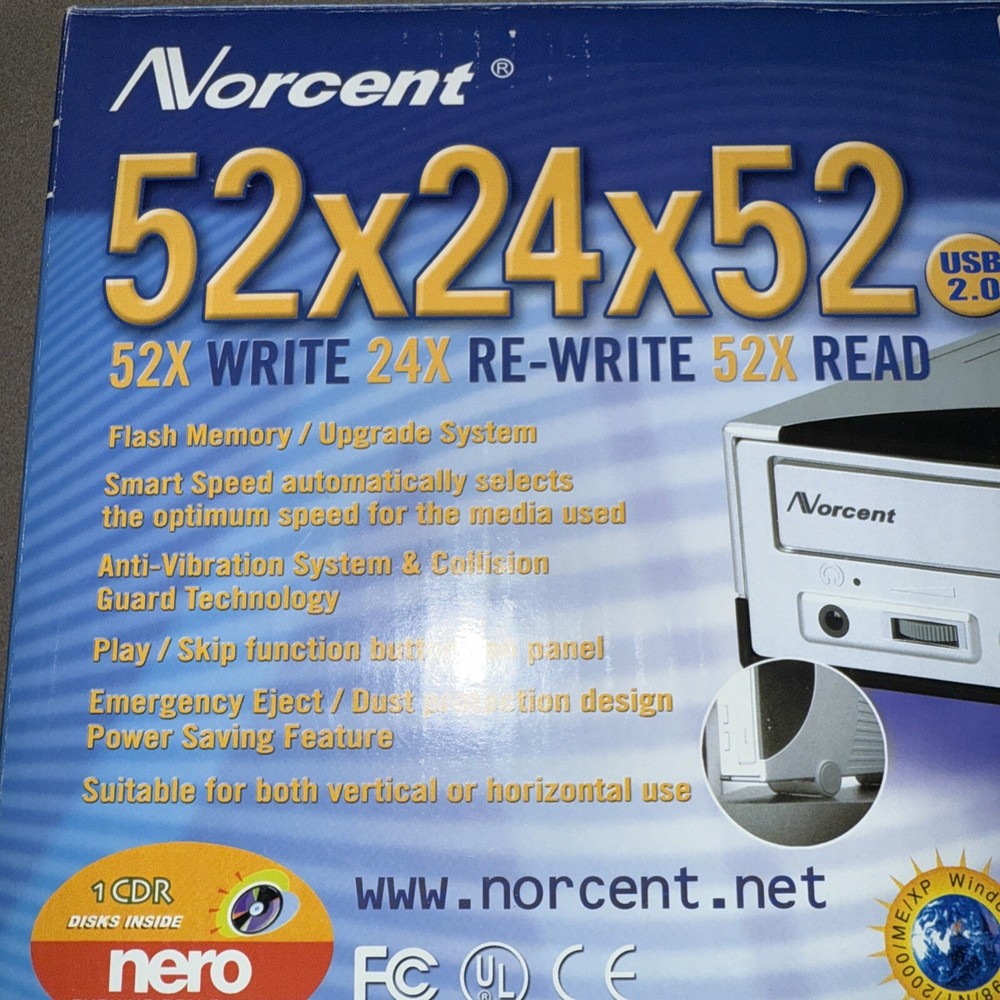 CDRW 52X24X52 Compact Disc Rewritable High Speed.