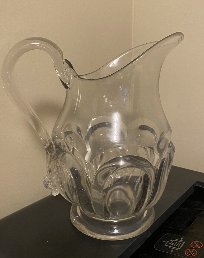 8” clear glass pitcher