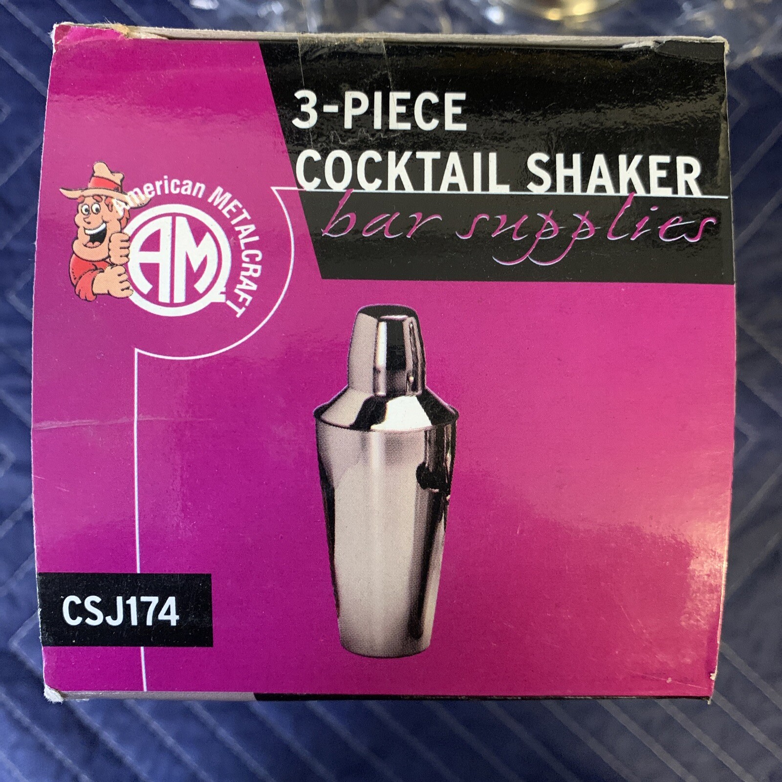 NEW American Metalcraft CSJ174 28 oz Stainless Bar Cocktail Shaker Set