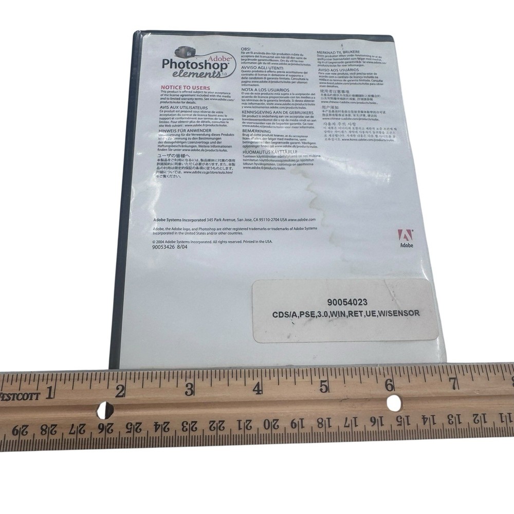 Adobe Photoshop Elements 3.0 - Education Vintage Software With Serial Number