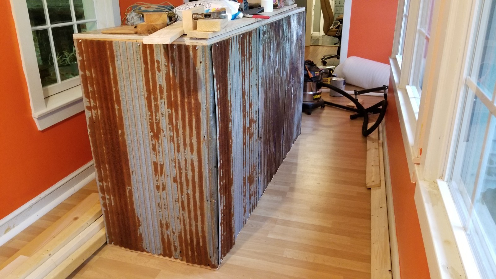 5 pcs 3' x 2' Rustic Reclaimed Corrugated Sheets Barn Roofing Metal Tin Basement