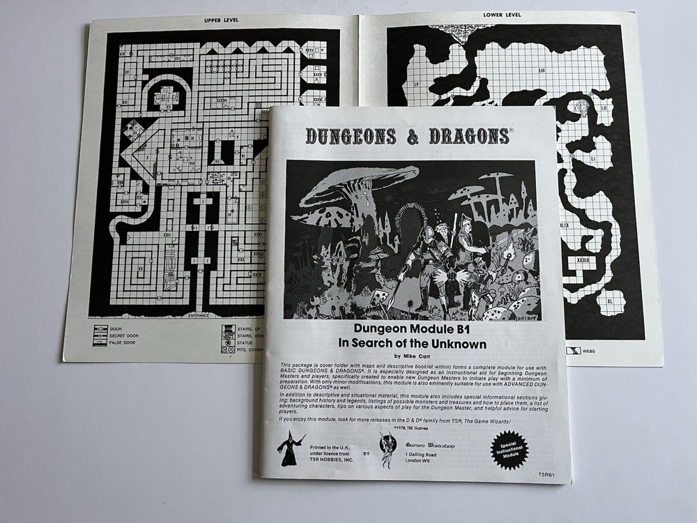 Dungeons and Dragons Basic Set Games Workshop TSR 1978