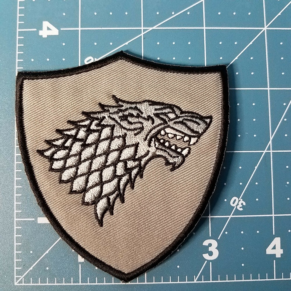 Game of Thrones Stark Gray Shield Patch 3 1/2 inches tall