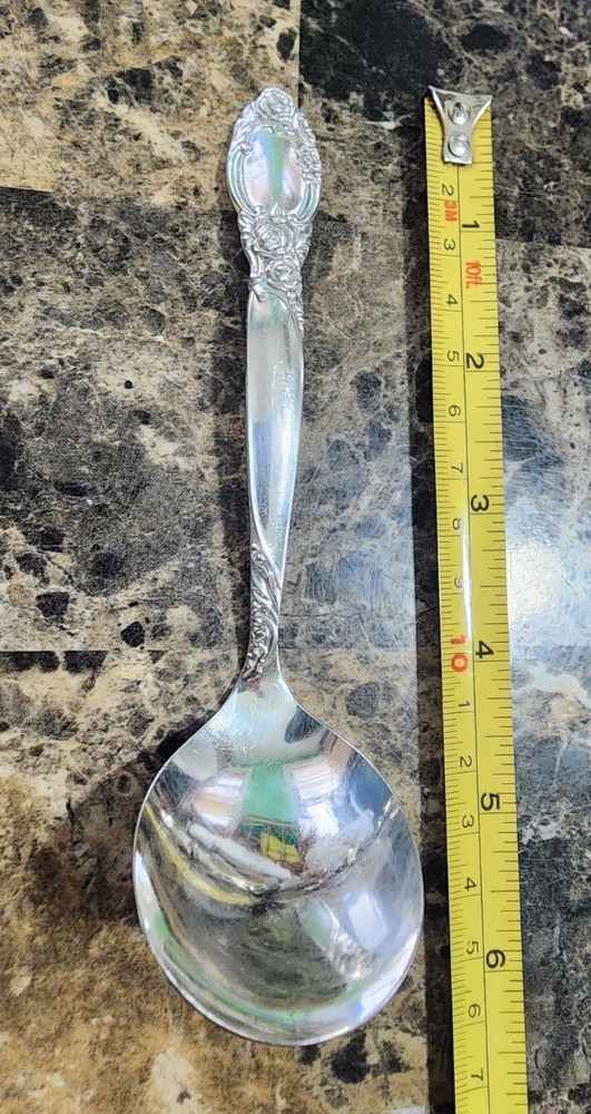 ✅️ MID CENTURY c1953 BALLAD PATTERN SILVERPLATED CREAM & SAUCE LADLE 🤍 🤎