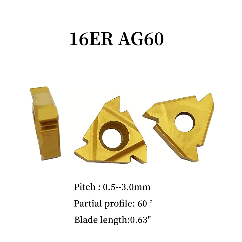 20pcs 16ER AG60 Carbide Insert Threading Inserts For SER1616H16 Lathe Holder New