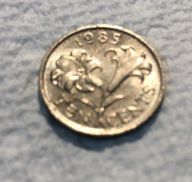 1985 BERMUDA 10 Ten Cent coin AU