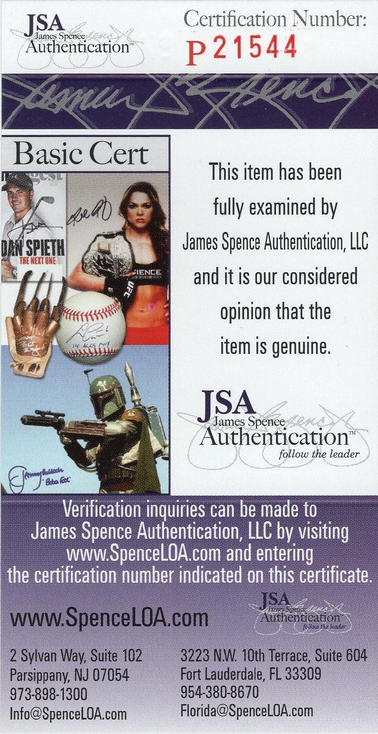 Warren Spahn Johnny Sain Signed Rawlings National League Baseball RONLB JSA COA