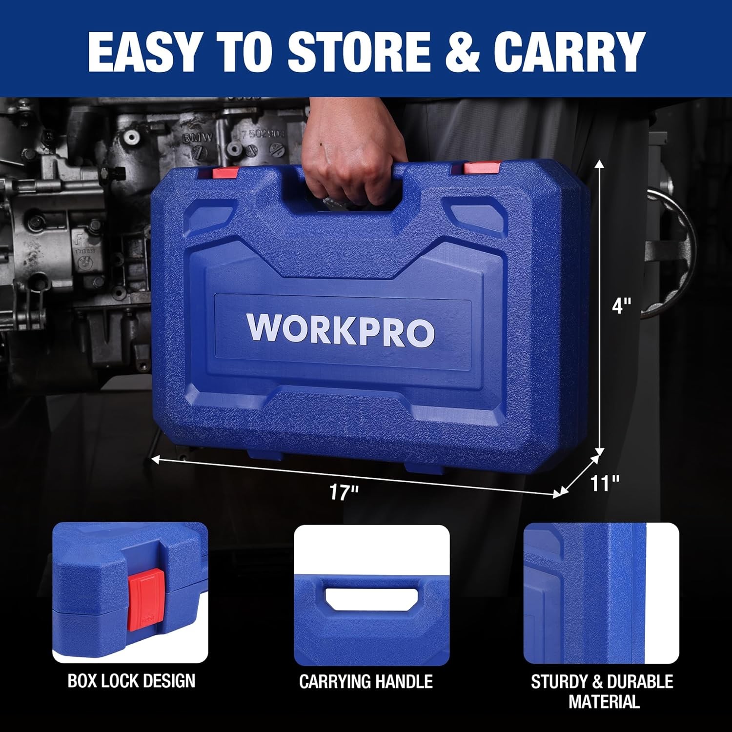 WORKPRO 27PC 9-Way Slide Hammer Puller Set Bearing Puller Wheel Hub Removal Tool