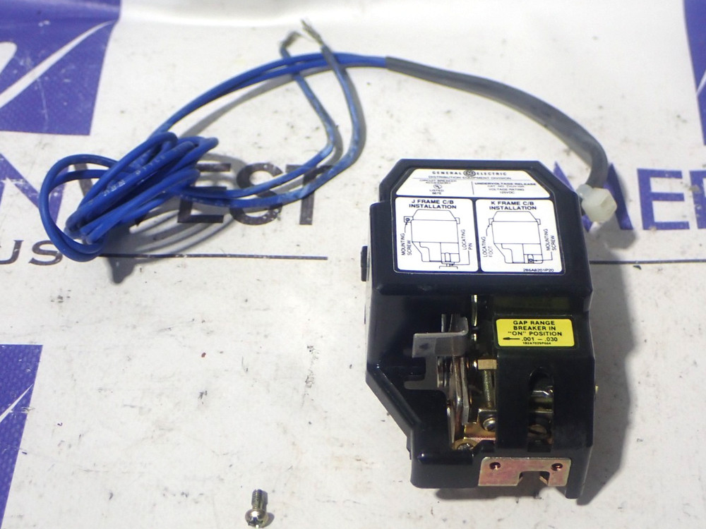 GE TVUV10R 125 Volt DC UVR Undervoltage Release Accessory For J/K Frame Breakers