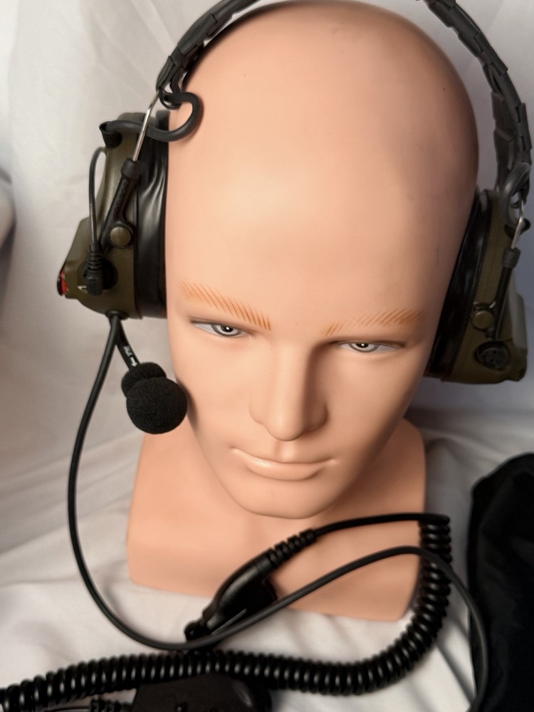 3M Peltor Comtac V Single Comm Headset Green Free Shipping