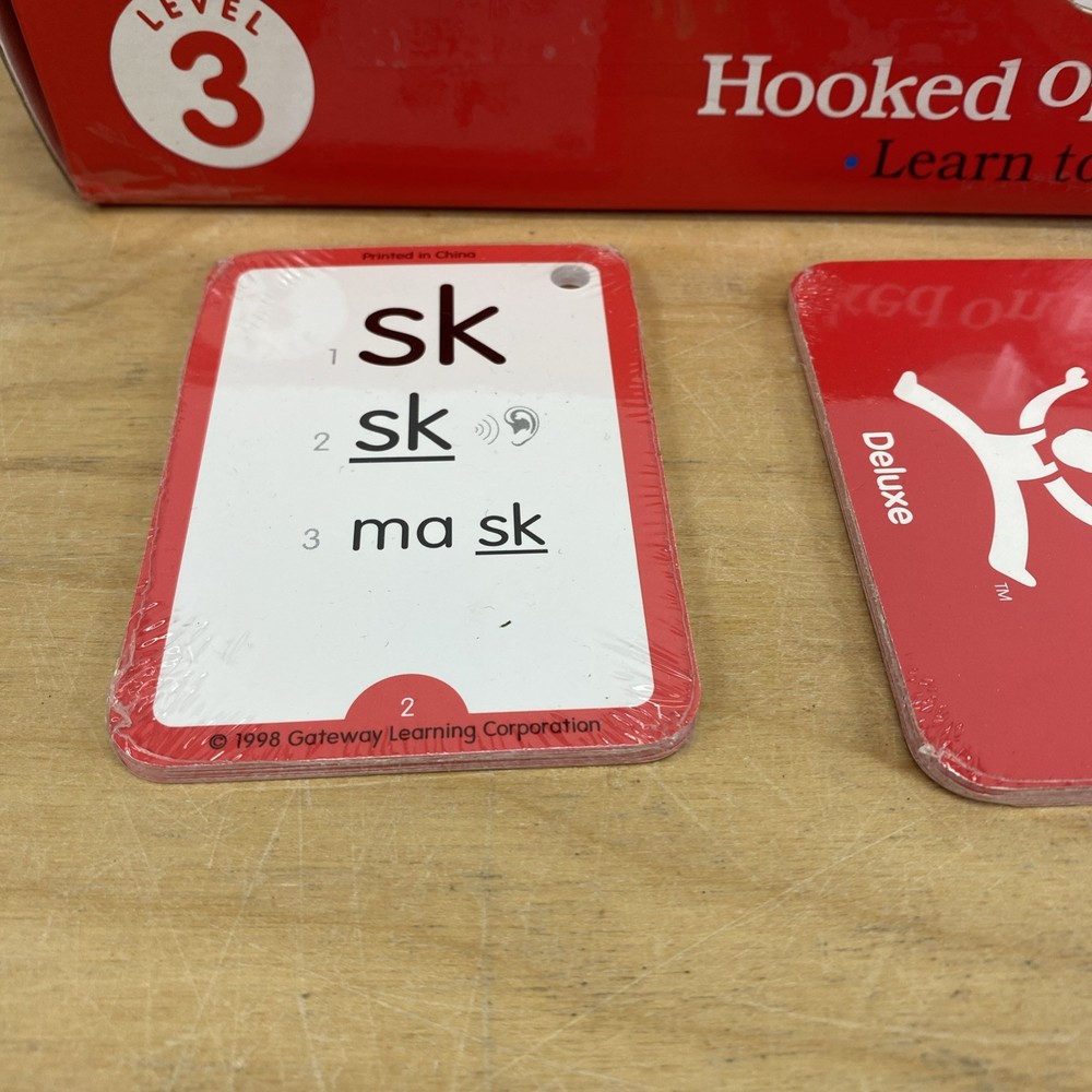 Hooked On Phonics Learn To Read Level 3 Audio Tapes Flash Cards Red Workbook