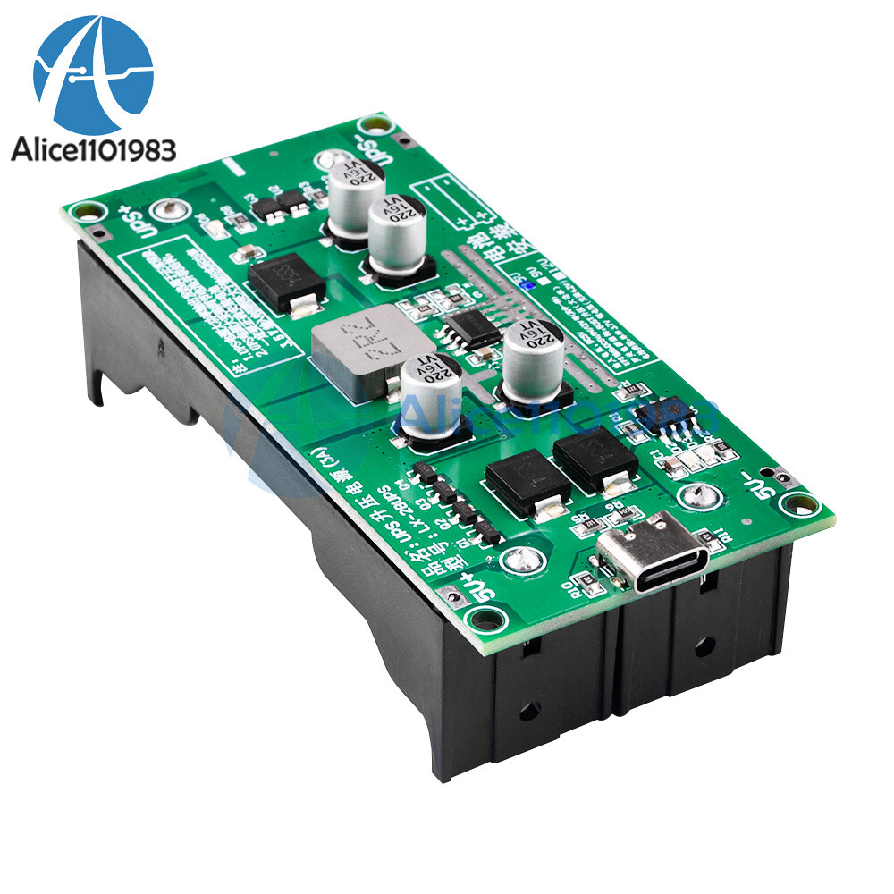 3A 5V9V12V 18650 Lithium Battery Charging Module UPS Power Supply Module Type-C