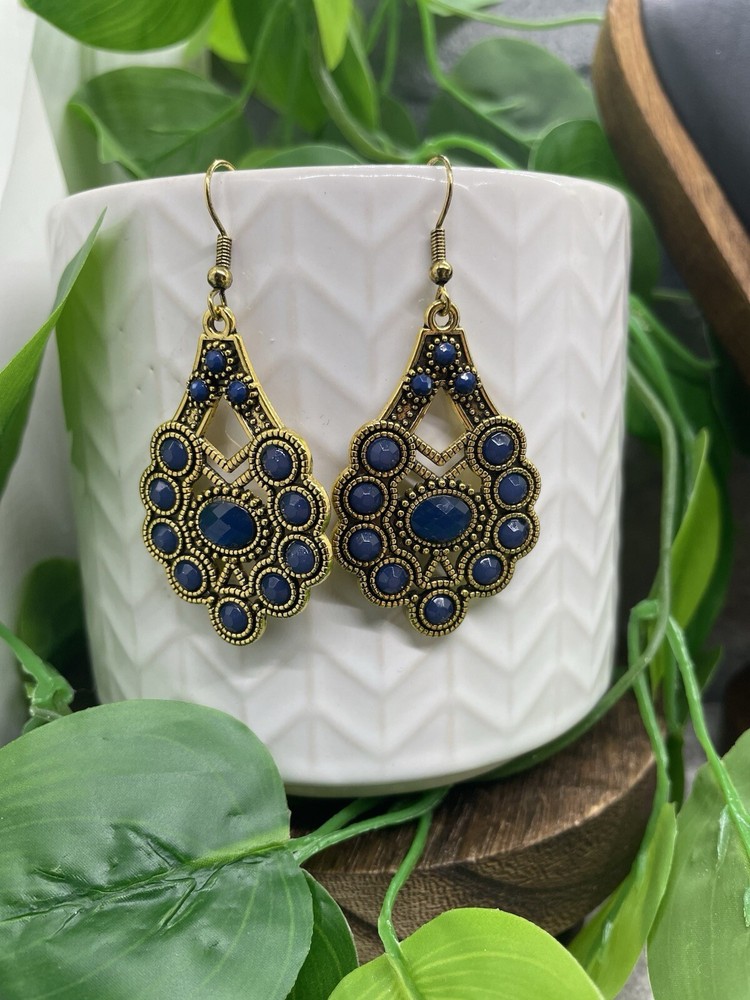 2” Gold-tone Boho Retro Dangle Earring Set  New Free Ship B4823