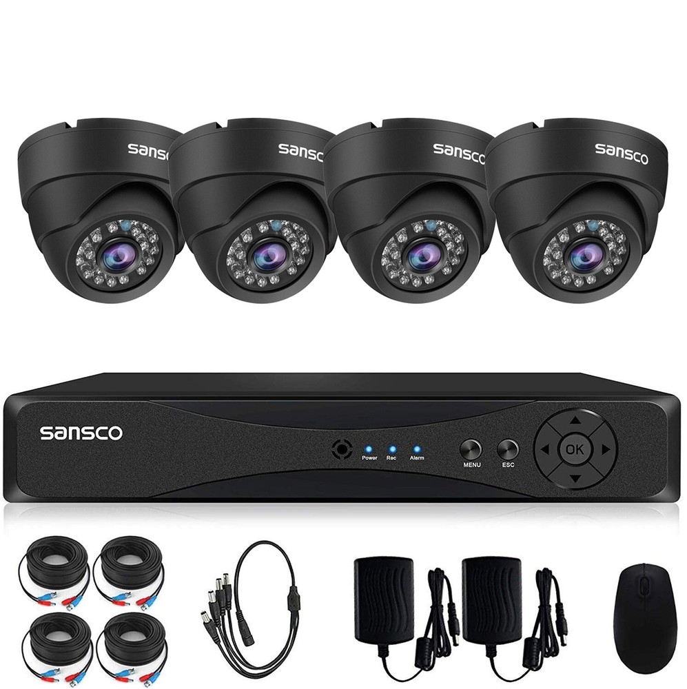 5MP DVR Home Wired CCTV Security Camera System Dome Waterproof Night Vision