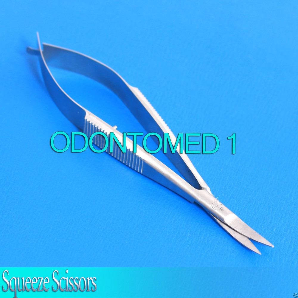 4" Spring Squeeze Scissors . Special Eyebrow Scissors Curve Embroidery Beading