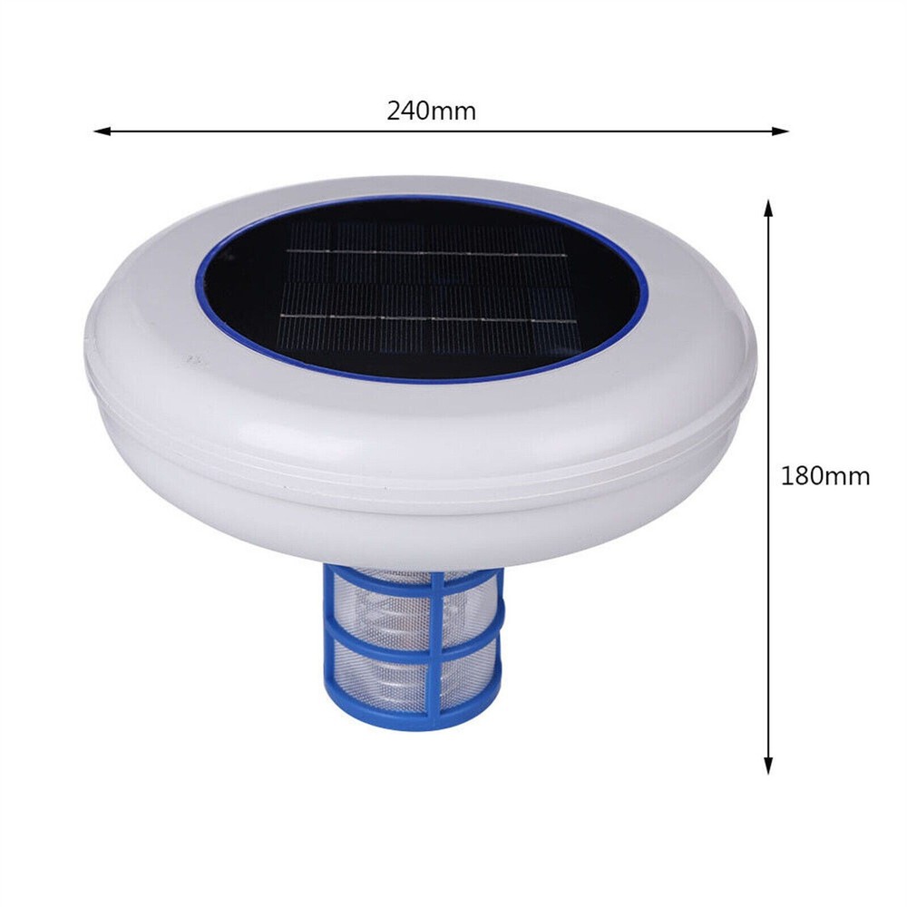Solar Powered Pool Ionizer Purifier Copper Silver Ion Algae Cleaning New5C