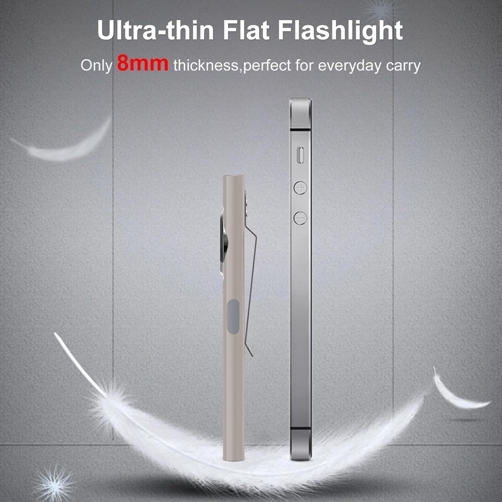 klarus E5 Pocket Flashlight, Rechargeable EDC Flashlight, Super Slim 4.2x1x0.3in