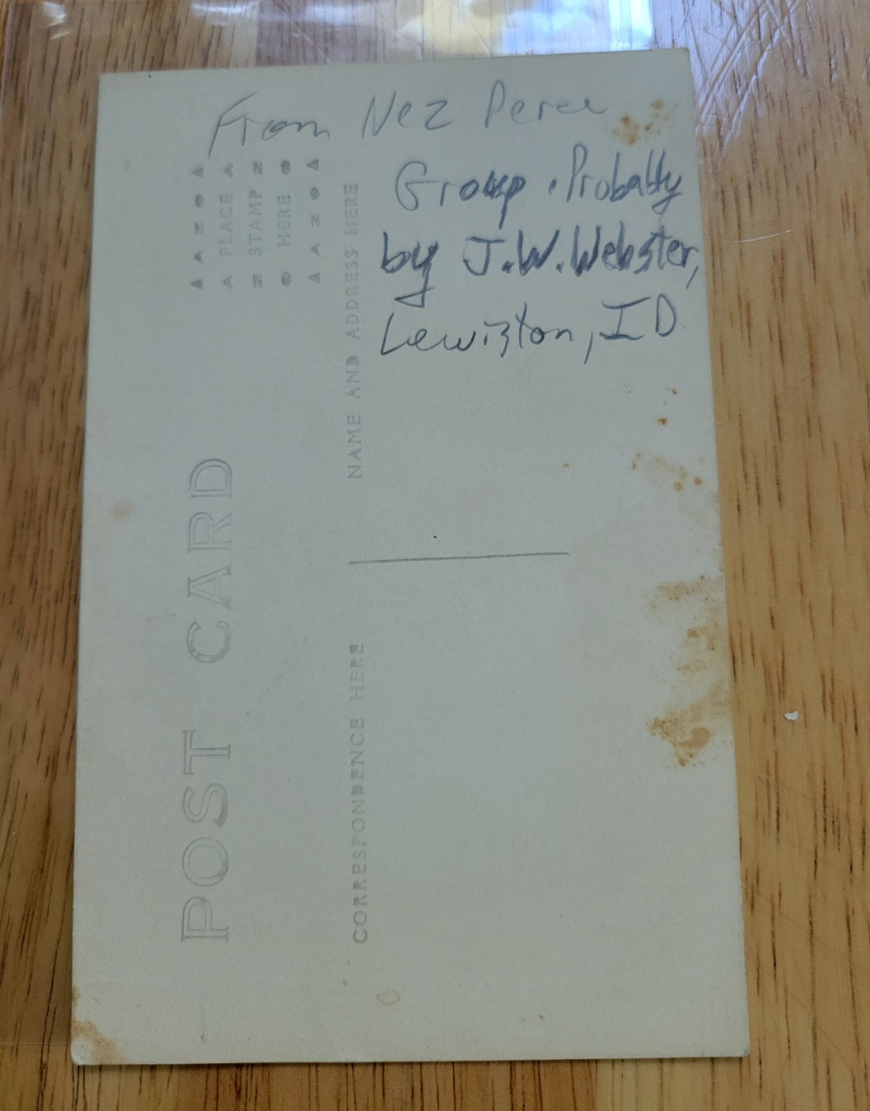 Nez Perce Indian Family RPPC Likely taken by JW Webster Lewiston Idaho Rare VTG