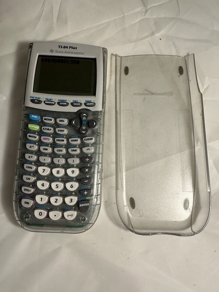 TI-84 Plus Calculator Clear Version Clean Tested And Working