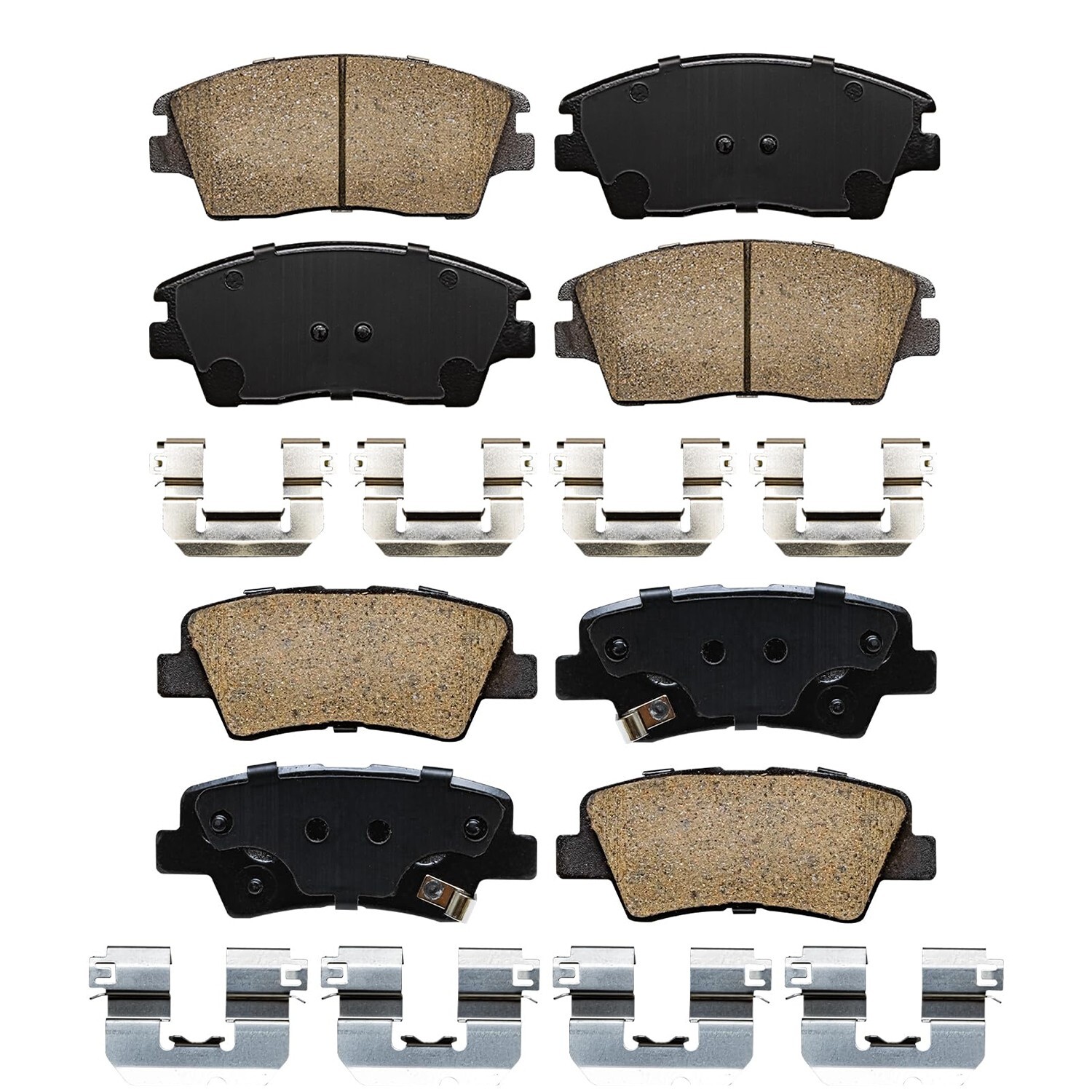 4pc Front Rear Ceramic Brake Pads for 2017 2018-2021 Hyundai Tucson Kia Sportage