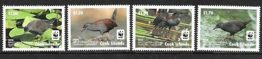 Cook Islands 2014 ☀ WWF - Birds ☀ Mint never hinged (**)