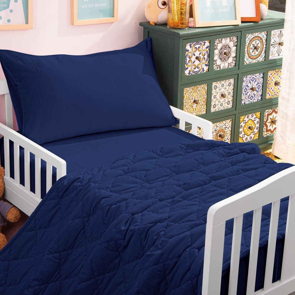 Breathable Crib Bedding Set, Quilted Comforter