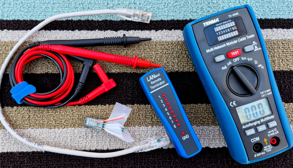 Rj45 Curcuit & Multimeter Tester