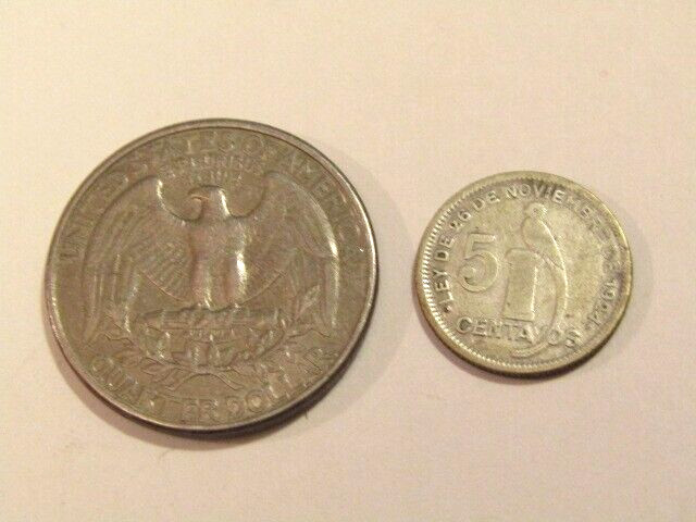 Guatemala 1928 5 Centavos Silver Coin