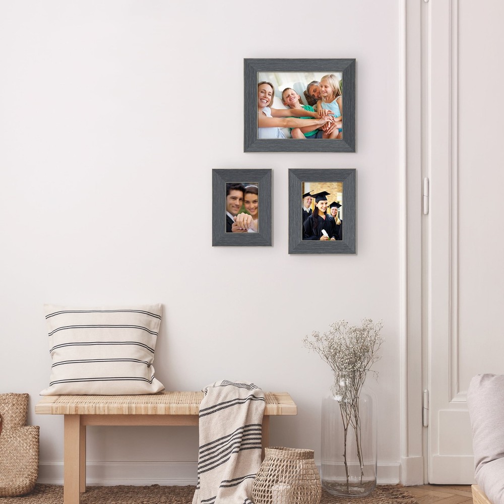 5x7 Chambray Blue Decorative Tabletop Picture Frame