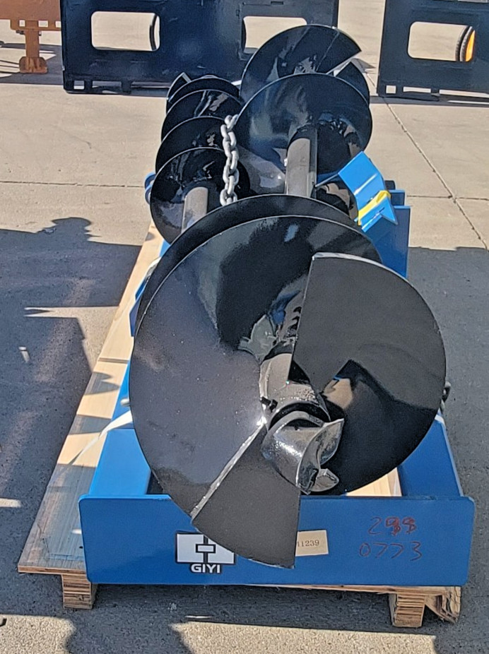 GIYI Heavy Duty Skid Steer Auger Drive with 3 Bits New