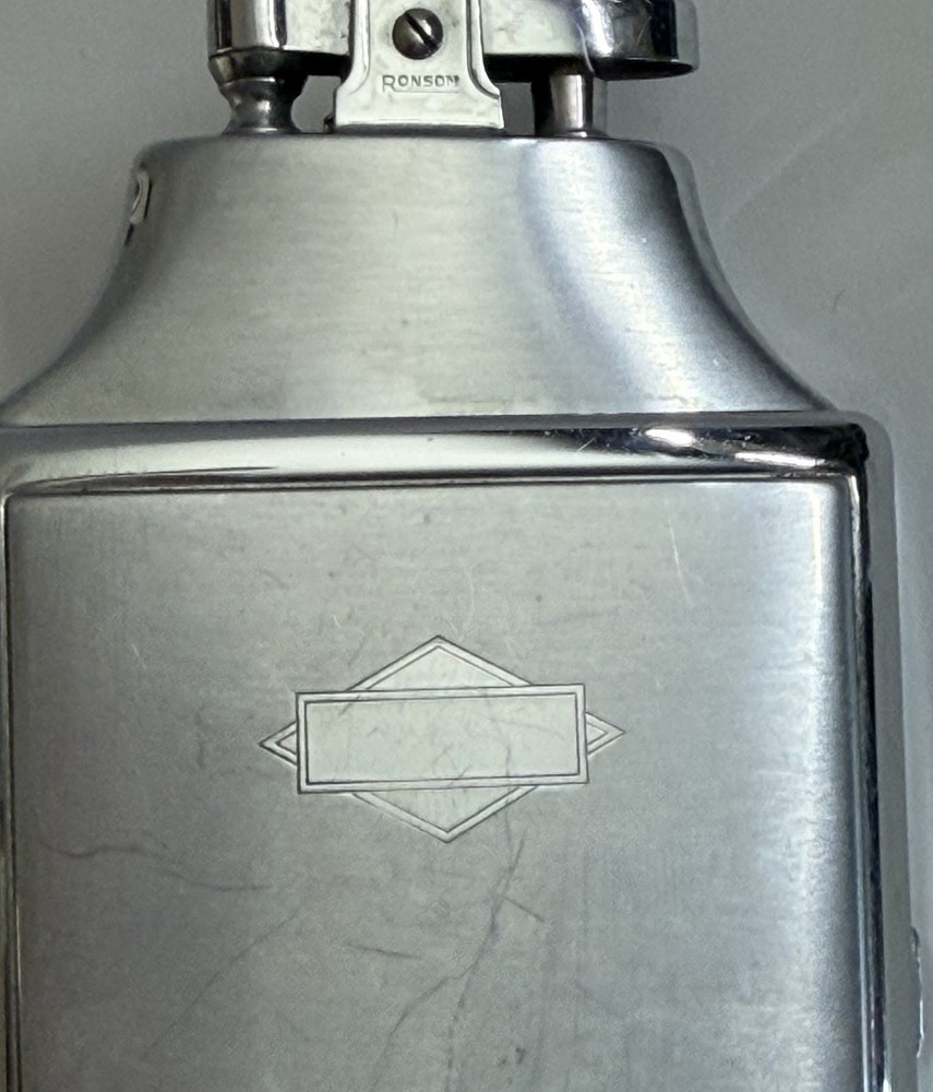 Ronson King Mastercase Silver Tone Lighter and Cigarette Case