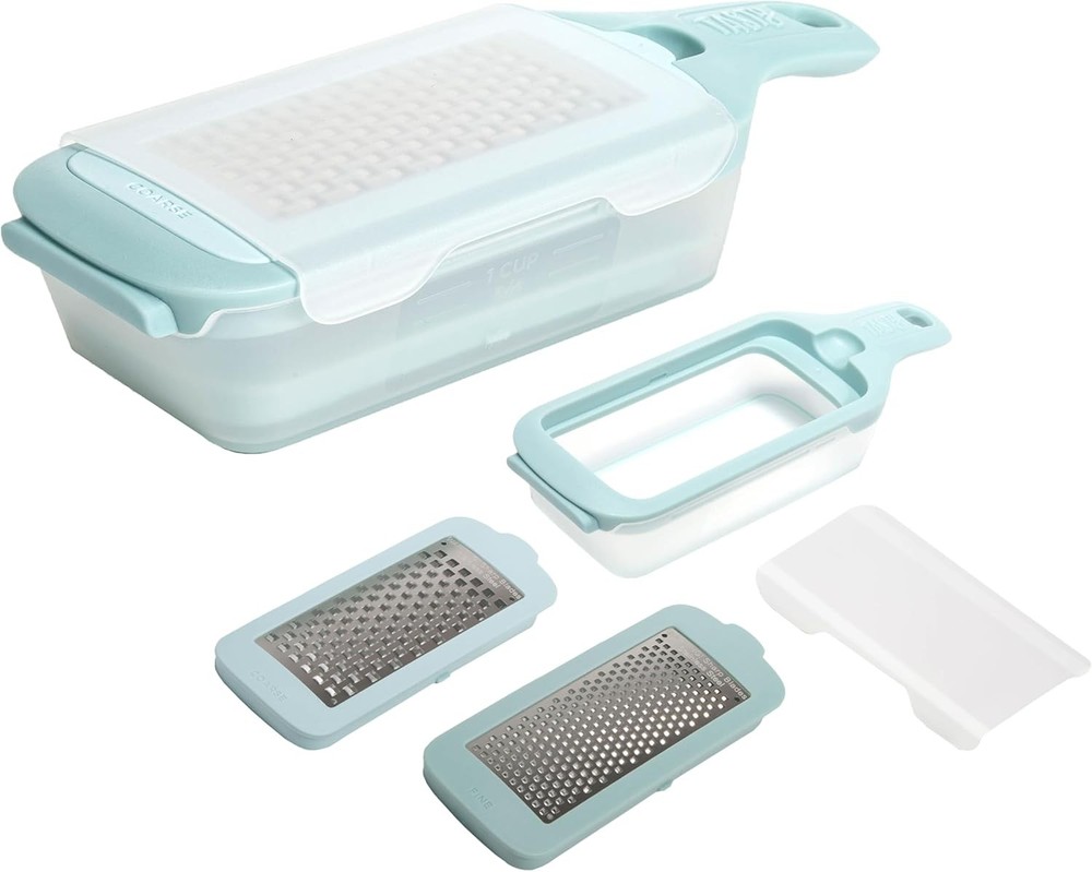 Interchanable Grater with Stora Box, Includes Coarse & Fine