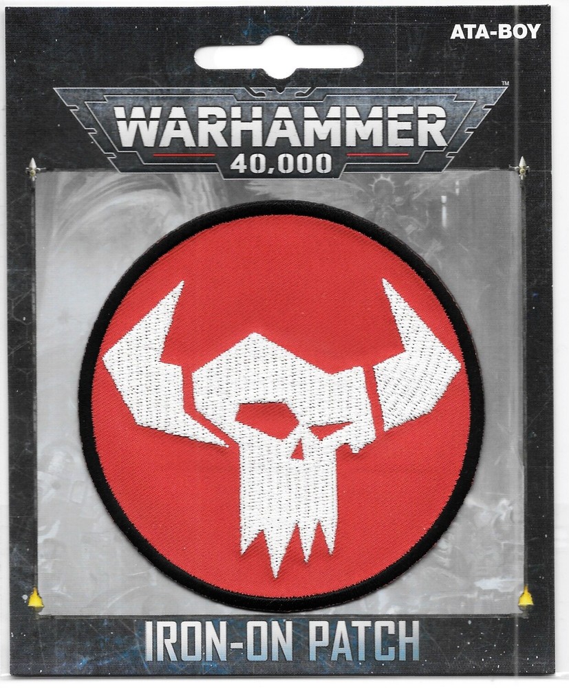 Warhammer 40K War Game Orks 1 Logo Embroidered Patch NEW UNUSED