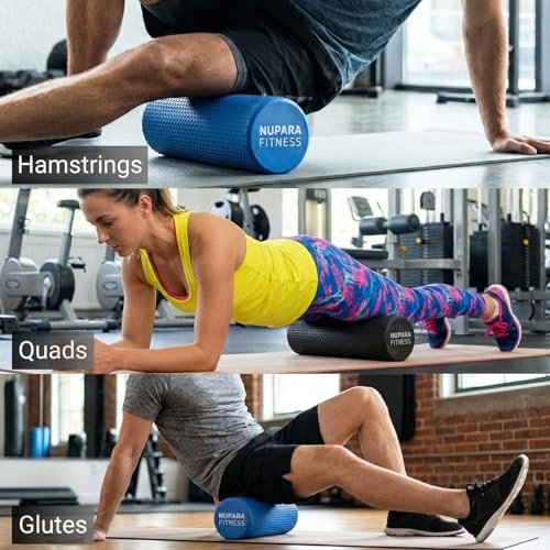 Foam Roller for Back, Legs, and Deep Tissue Muscles. 12 Inch - Medium Pink